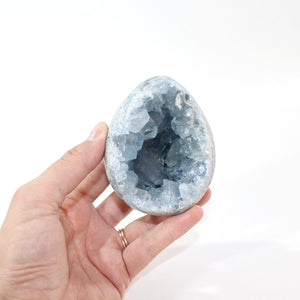 Celestite crystal cluster egg | ASH&STONE Crystal Shop Auckland NZ