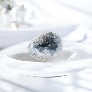 Celestite crystal cluster egg | ASH&STONE Crystal Shop Auckland NZ