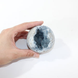 Celestite crystal cluster sphere | ASH&STONE Crystal Shop Auckland NZ