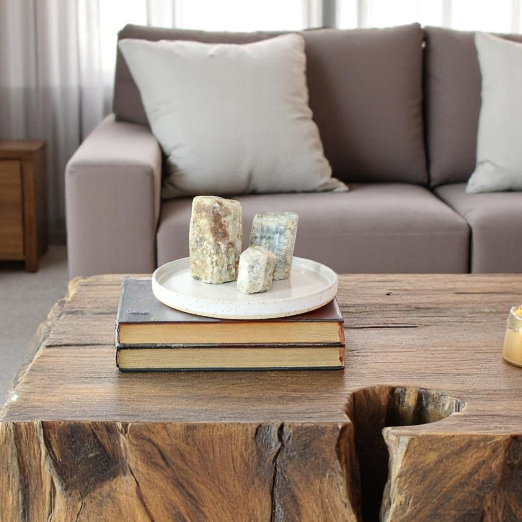 Himalayan aquamarine crystals & ceramic interiors pack | ASH&STONE Crystal Shop Auckland NZ