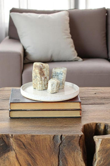 Himalayan aquamarine crystals & ceramic interiors pack | ASH&STONE Crystal Shop Auckland NZ