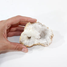 Load image into Gallery viewer, Clear quartz crystal geode half | ASH&amp;STONE Crystal Shop Auckland NZ
