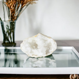 Clear quartz crystal geode half | ASH&STONE Crystals Shop Auckland NZ