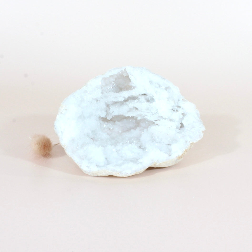 Clear quartz crystal geode half | ASH&STONE Crystals Shop Auckland NZ