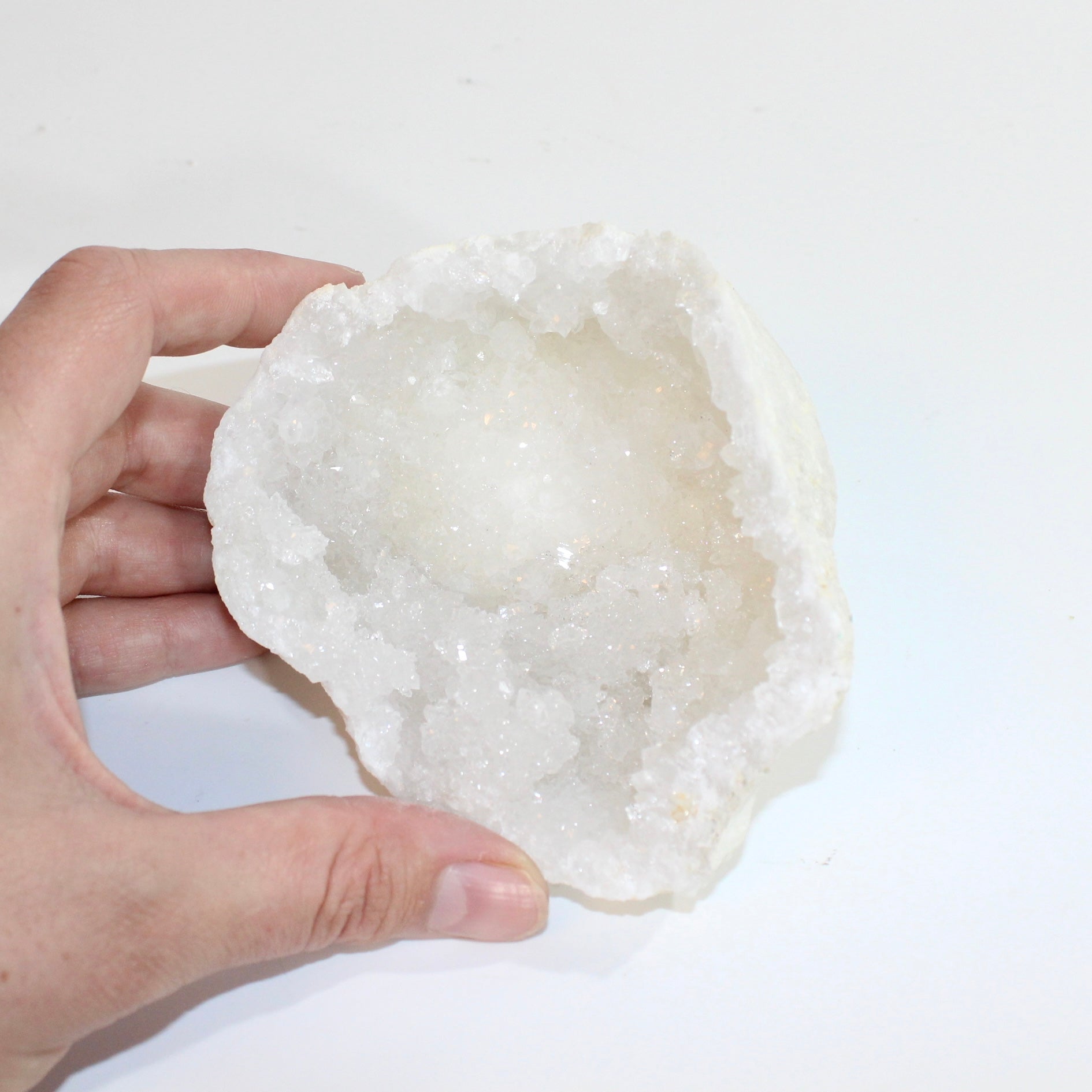 Clear quartz crystal geode half  | ASH&STONE Crystals Shop Auckland NZ