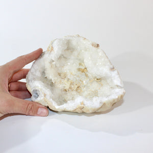 Large clear quartz crystal geode half 1.29kg | ASH&STONE Crystals Shop Auckland NZ