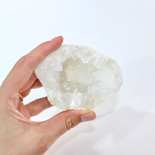 Load image into Gallery viewer, Clear quartz crystal geode half | ASH&amp;STONE Crystal Shop Auckland NZ
