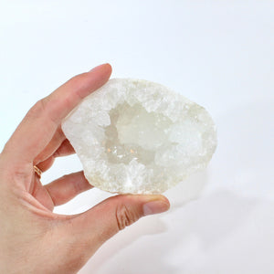 Clear quartz crystal geode half | ASH&STONE Crystal Shop Auckland NZ