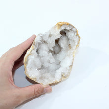 Load image into Gallery viewer, Clear quartz crystal geode half | ASH&amp;STONE Crystal Shop Auckland NZ
