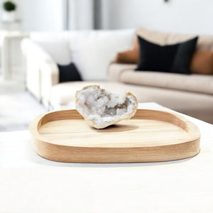 Clear quartz crystal geode half | ASH&STONE Crystal Shop Auckland NZ