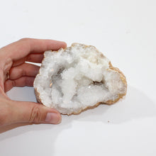 Load image into Gallery viewer, Clear quartz crystal geode half | ASH&amp;STONE Crystal Shop Auckland NZ
