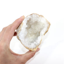 Load image into Gallery viewer, Clear quartz crystal geode half | ASH&amp;STONE Crystal Shop Auckland NZ
