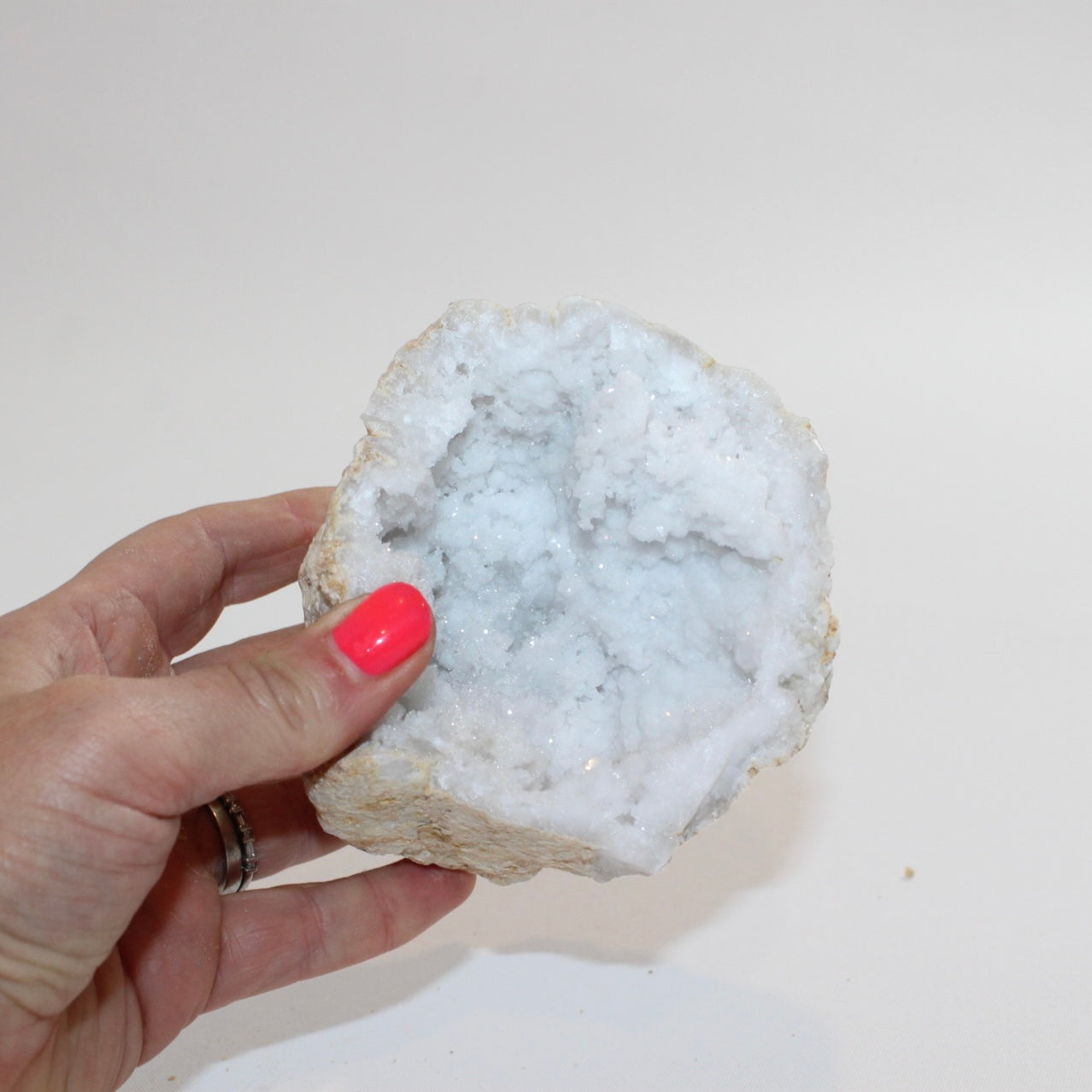Clear quartz crystal geode half | ASH&STONE Crystal Shop Auckland NZ