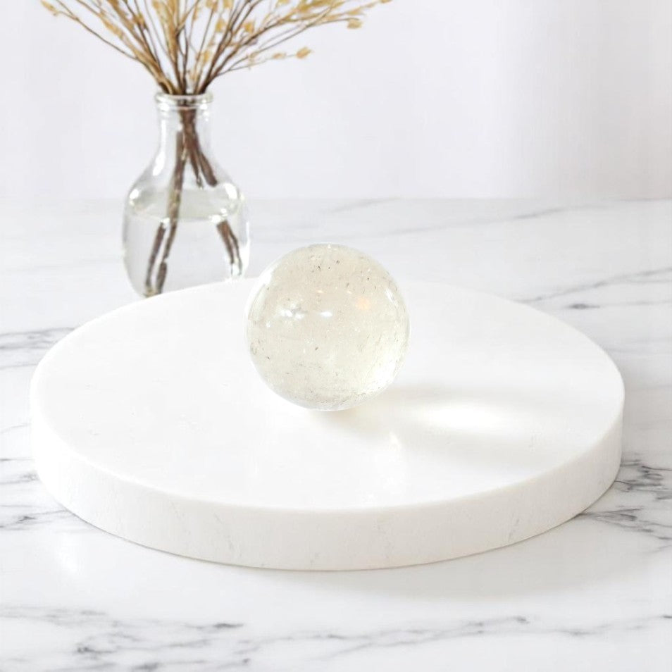 Clear quartz polished crystal sphere | ASH&STONE Crystal Shop Auckland NZ