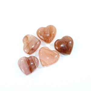 Fire quartz polished crystal heart | ASH&STONE Crystal Shop Auckland NZ