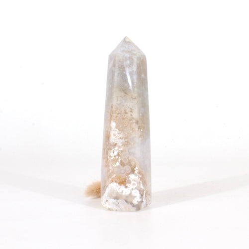 Flower agate polished crystal generator | ASH&STONE Crystals Shop Auckland NZ