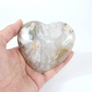 Flower agate polished crystal heart | ASH&STONE Crystals Shop Auckland NZ