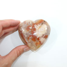 Load image into Gallery viewer, Flower agate polished crystal heart | ASH&amp;STONE Crystal Shop Auckland NZ
