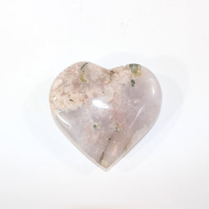 Flower agate polished crystal heart | ASH&STONE Crystal Shop Auckland NZ