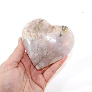 Flower agate polished crystal heart | ASH&STONE Crystal Shop Auckland NZ