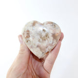 Flower agate crystal heart | ASH&STONE Crystal Shop Auckland NZ