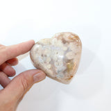 Flower agate crystal heart | ASH&STONE Crystal Shop Auckland NZ