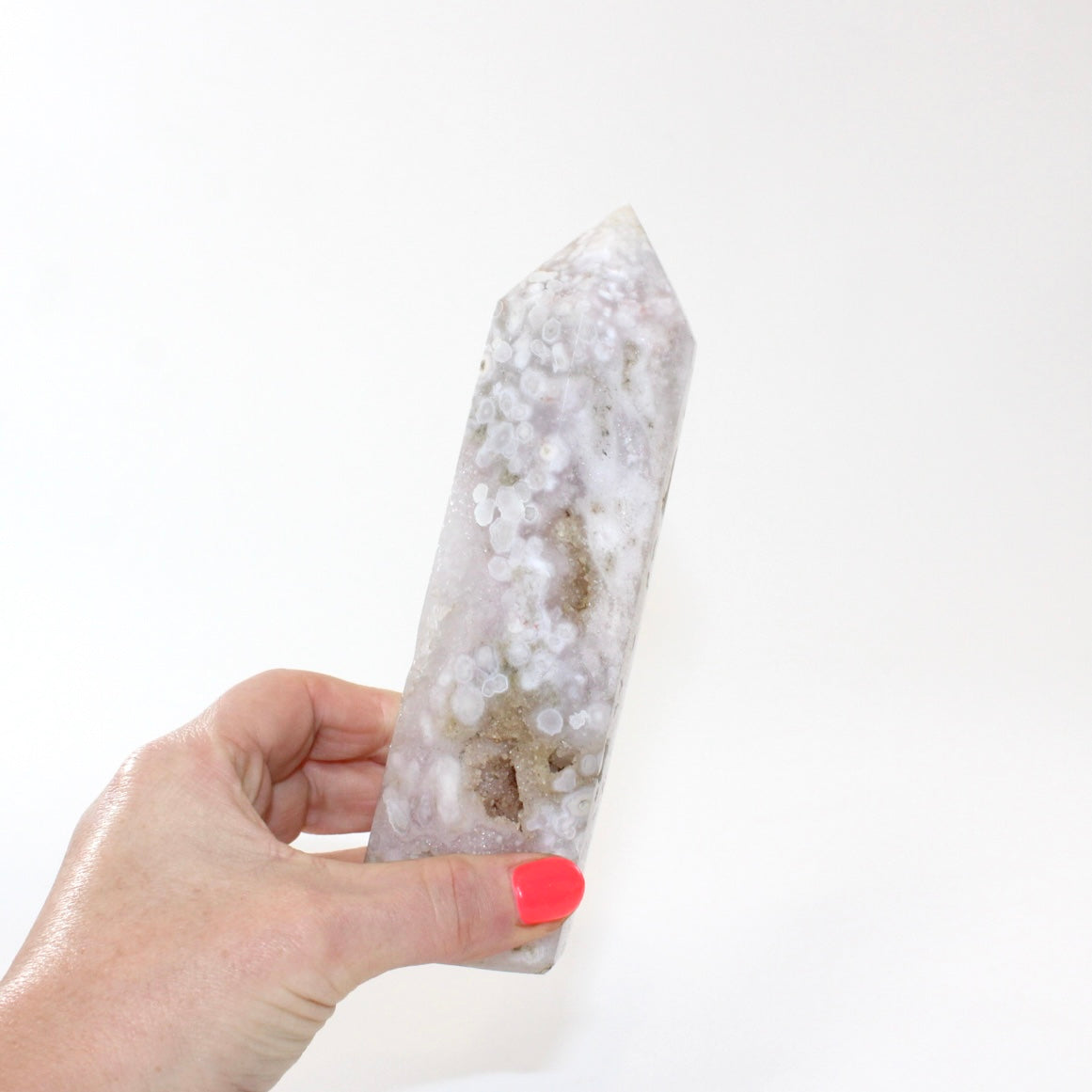 Flower agate polished crystal tower | ASH&STONE Crystal Shop Auckland NZ