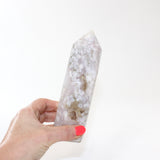 Flower agate polished crystal tower | ASH&STONE Crystal Shop Auckland NZ