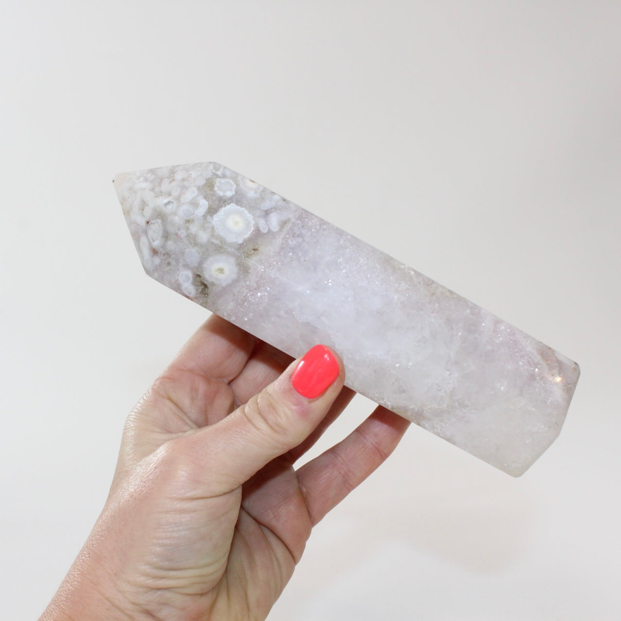 Flower agate polished crystal tower | ASH&STONE Crystal Shop Auckland NZ