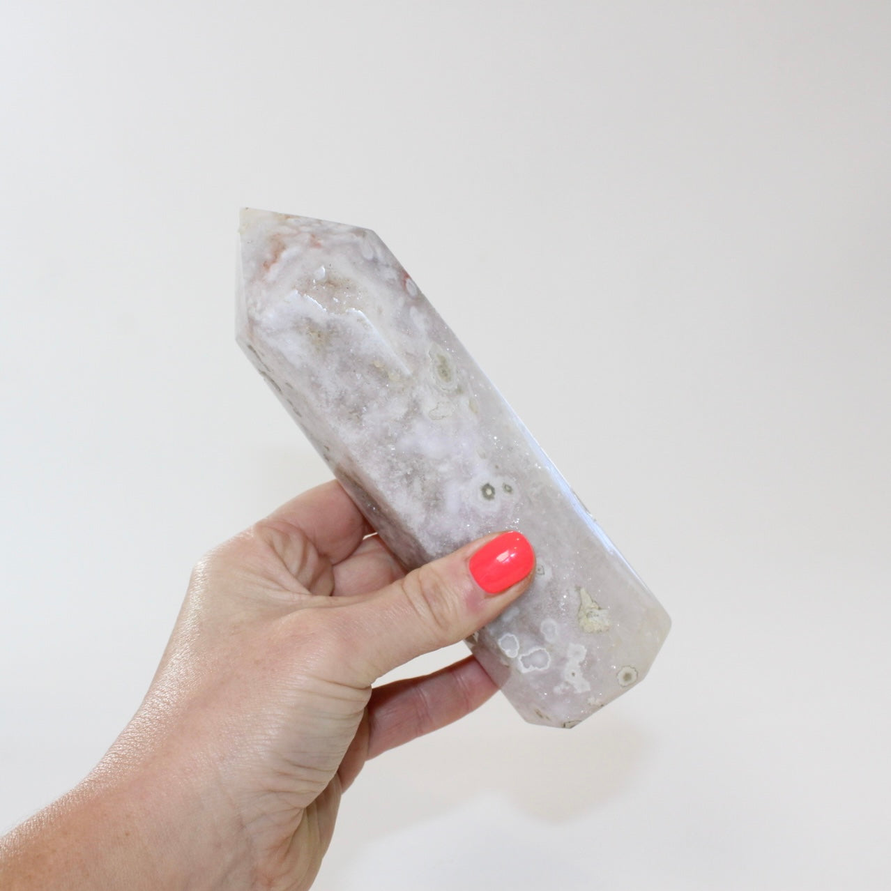 Flower agate polished crystal tower | ASH&STONE Crystal Shop Auckland NZ