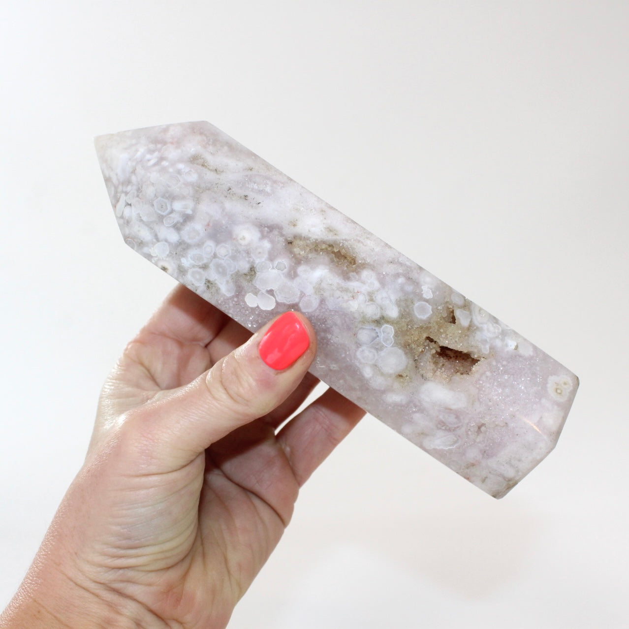 Flower agate polished crystal tower | ASH&STONE Crystal Shop Auckland NZ