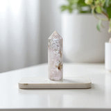 Flower agate polished crystal tower | ASH&STONE Crystal Shop Auckland NZ