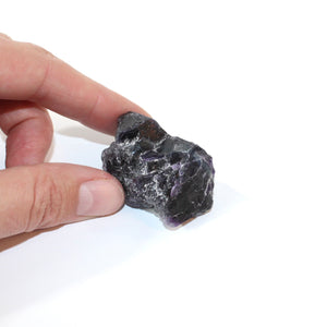 Purple fluorite raw crystal chunk | ASH&STONE Crystals Shop Auckland NZ