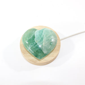 Fluorite crystal heart lamp | ASH&STONE Crystal Shop Auckland NZ