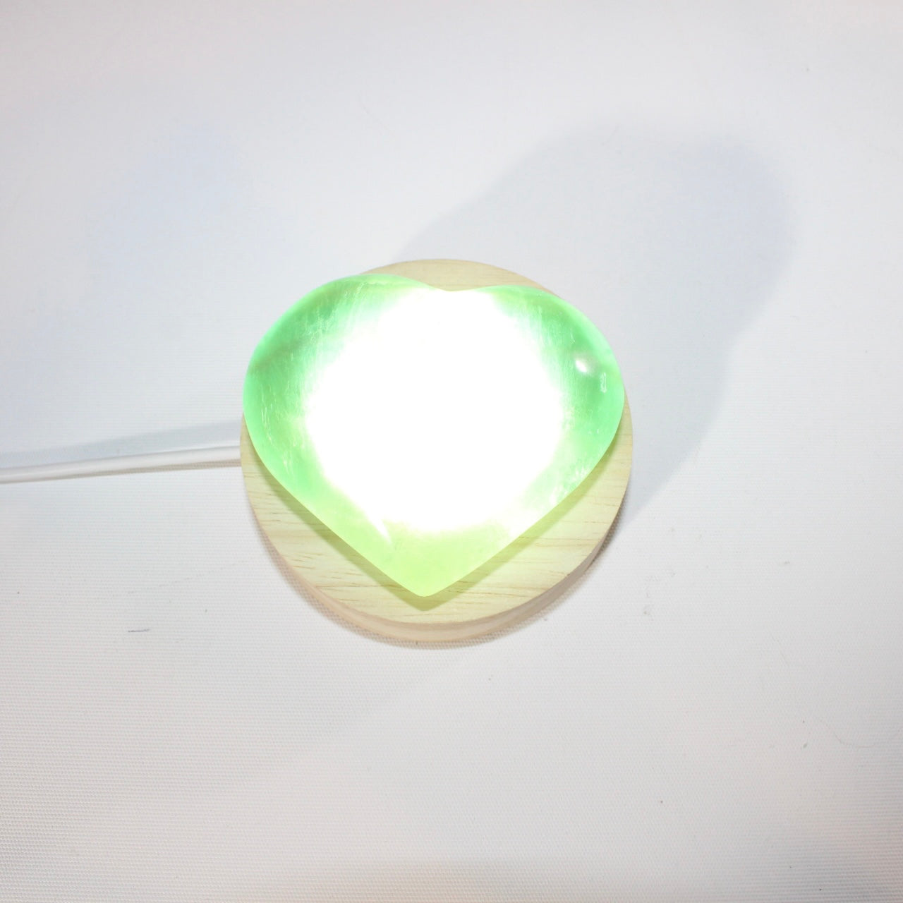 Fluorite crystal heart lamp | ASH&STONE Crystal Shop Auckland NZ