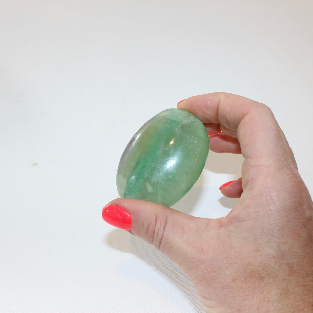 Fluorite crystal palm stone | ASH&STONE Crystal Shop Auckland NZ