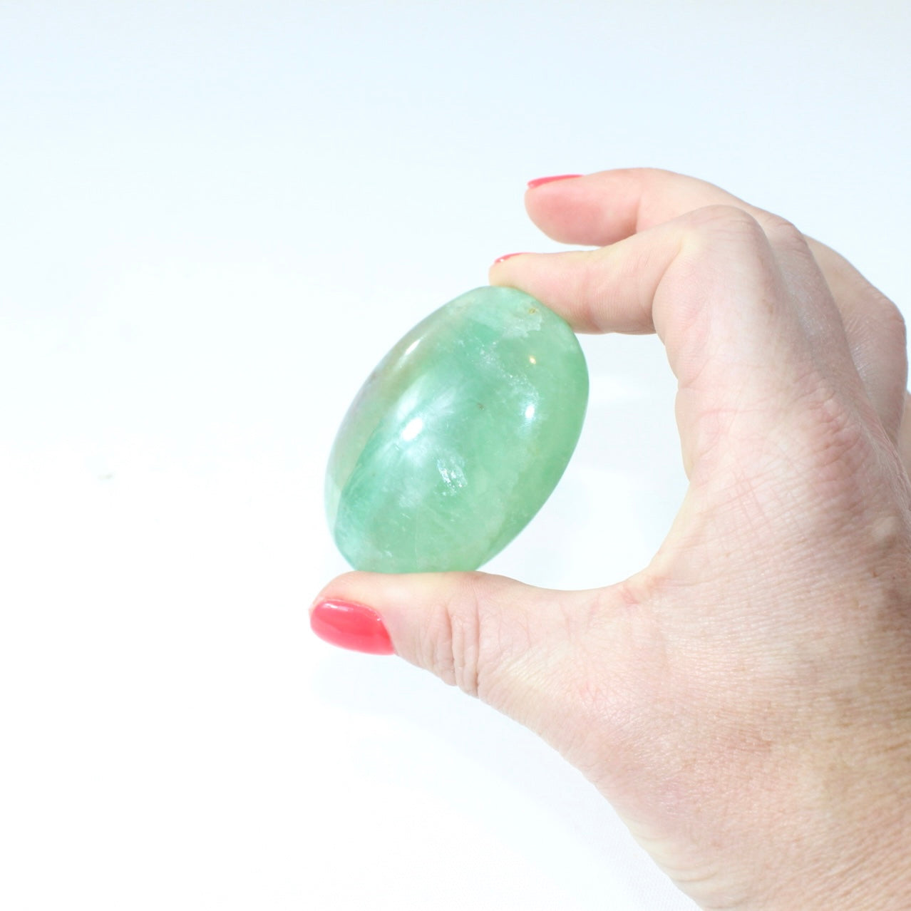 Fluorite crystal palm stone | ASH&STONE Crystal Shop Auckland NZ