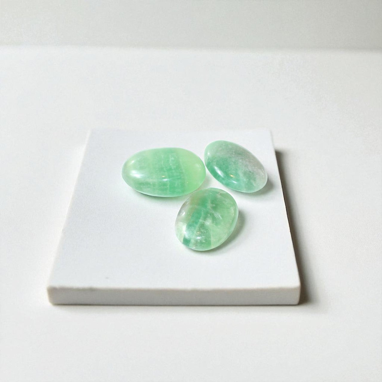 Fluorite crystal palm stone | ASH&STONE Crystal Shop Auckland NZ