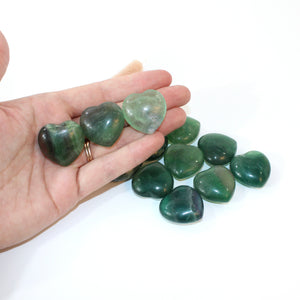 Green fluorite crystal polished heart  | ASH&STONE Crystals Shop Auckland NZ