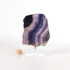 Fluorite crystal slab on stand | ASH&STONE Crystals Shop Auckland NZ