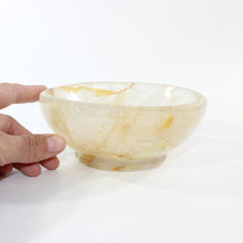 Load image into Gallery viewer, Golden healer in quartz crystal bowl | ASH&amp;STONE Crystal Shop Auckland NZ
