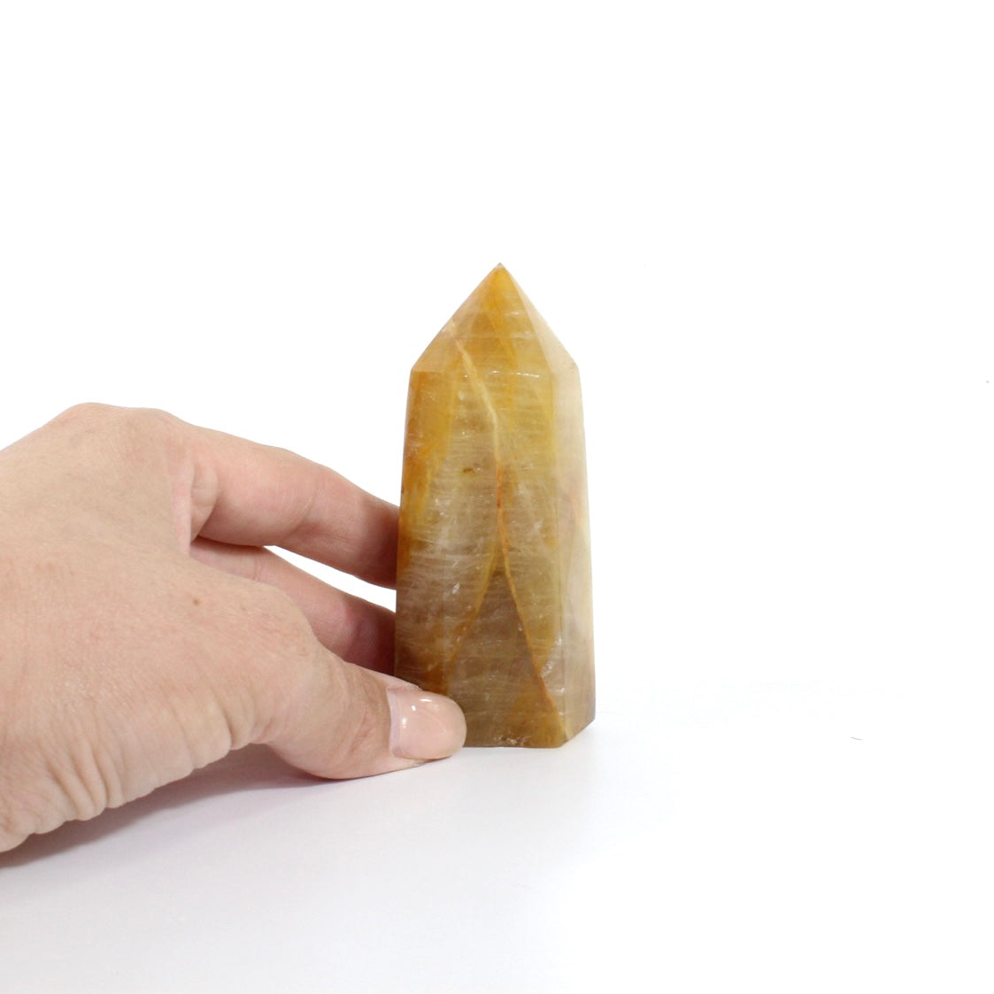 Golden healer polished crystal generator | ASH&STONE Crystals Shop Auckland NZ