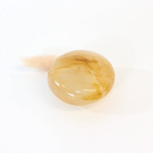 Golden healer crystal palm stone | ASH&STONE Crystals Shop Auckland NZ