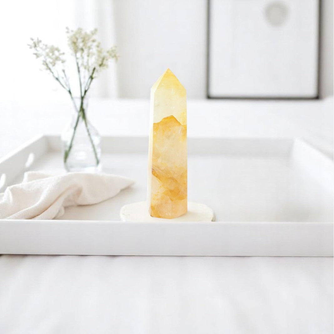 Golden healer crystal tower | ASH&STONE Crystal Shop Auckland NZ