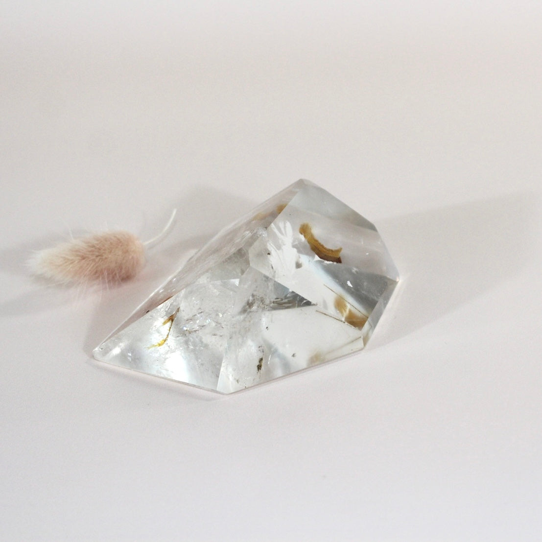 Golden healer in quartz polished crystal | ASH&STONE Crystals Shop Auckland NZ