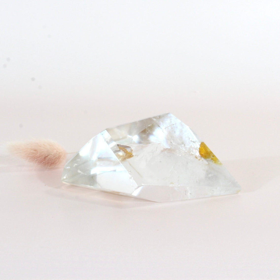 Golden healer in quartz polished crystal | ASH&STONE Crystals Shop Auckland NZ