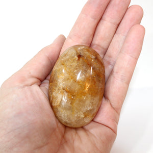Golden healer crystal palm stone  | ASH&STONE Crystals Shop Auckland NZ