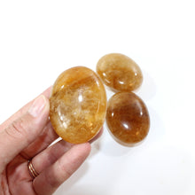 Load image into Gallery viewer, Golden healer polished crystal palm stone | ASH&amp;STONE Crystal Shop Auckland NZ
