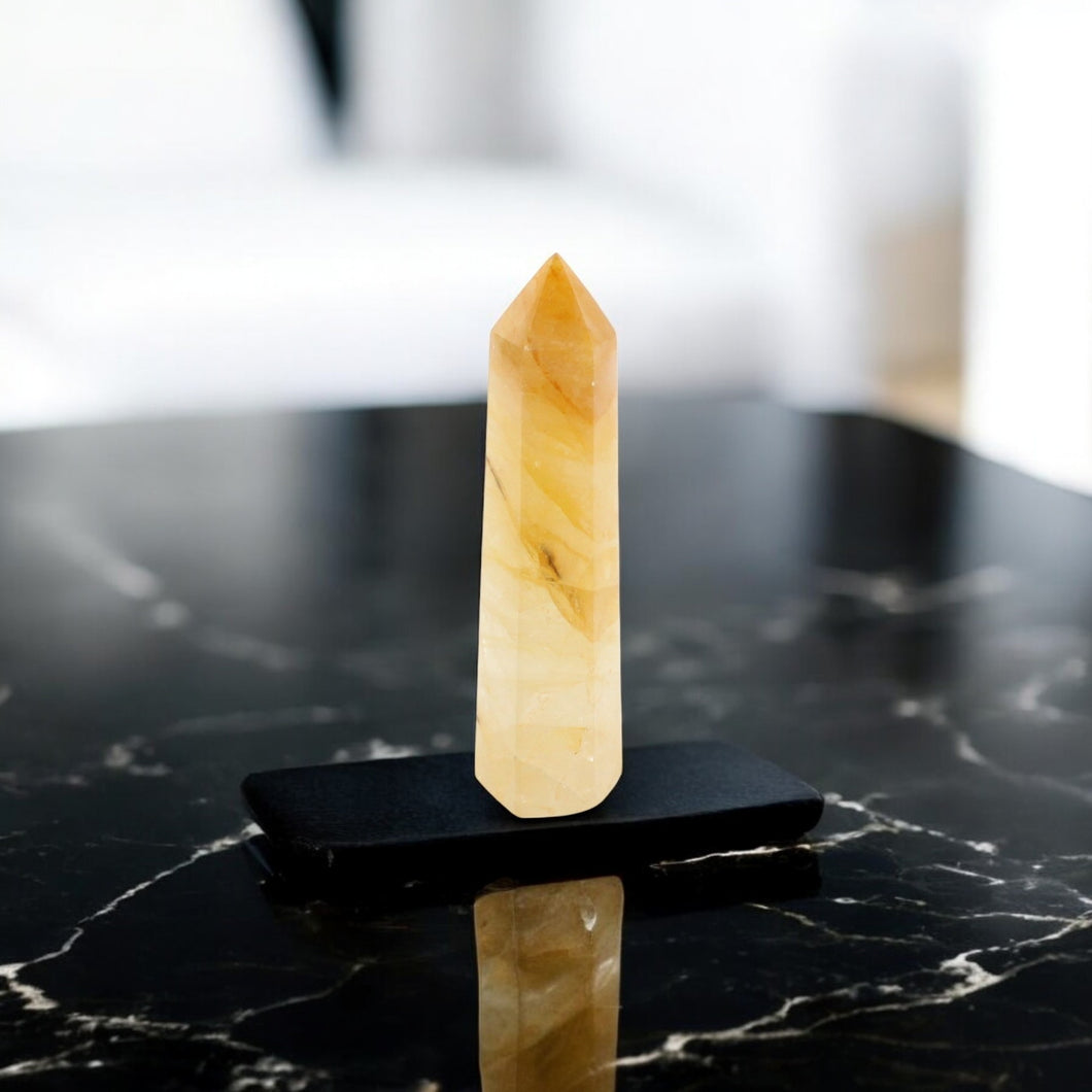 Golden healer polished crystal generator | ASH&STONE Crystal Shop Auckland NZ