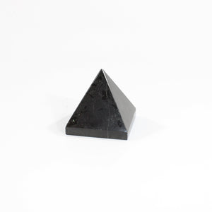 Black tourmaline polished crystal pyramid | ASH&STONE Crystals Shop Auckland NZ